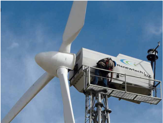 Renewtech主要建造和维护 99 千瓦风力发电机组