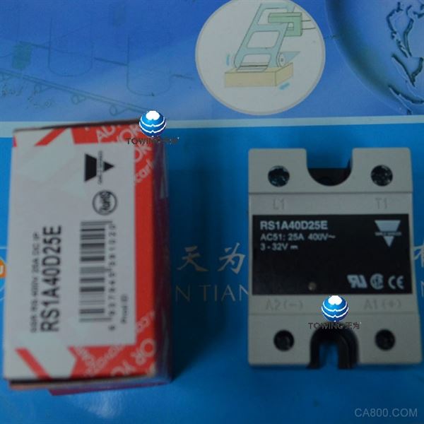 RS1A40D25E瑞士佳乐CARLO GAVAZZI单相固态继电器 简介: 固态继电器,单相 工业外壳-交流输出开关 产品类型:RS1A (10/25/40AAC) 单相,底板安装,工业继电器,LED状态指示和IP20保护, 工频范围45-65Hz,额定绝缘电压制4000VACrms 外形尺寸(mm)H*W*D:58.244.828.8 特征: 零交叉,理想的欧姆负载 规格: 功率因素:0.