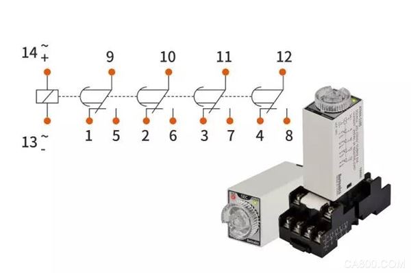 奥托尼克斯新引入的微型模拟计时器 简单的14针插座