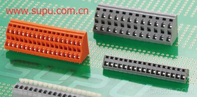 PCB弹簧接线端子排,电路板,双排焊针