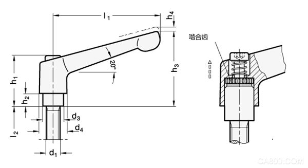 可调节手柄,GN306