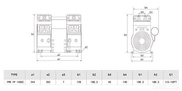 普诺克PNK PP 1400C微型压缩机