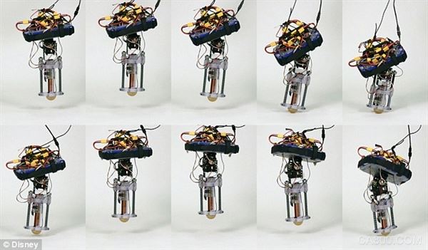 蠢萌！迪士尼研究中心造出单足跳跃机器人