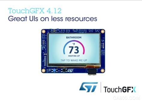 意法半导体更新TouchGFX软件包，提升用户界面视觉效果，减少对STM32内存和CPU的需求