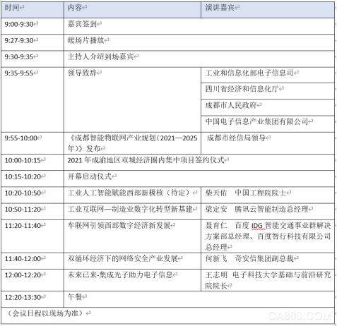 最新最全论坛日程新鲜出炉！第九届中国（西部)电子信息博览会走起！