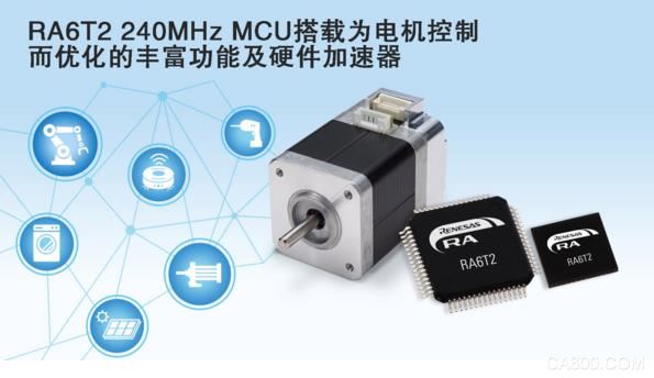 萨电子推出RA6T2 MCU，适用于变频设备、楼宇自动化和工业驱动应用中的下一代电机控制