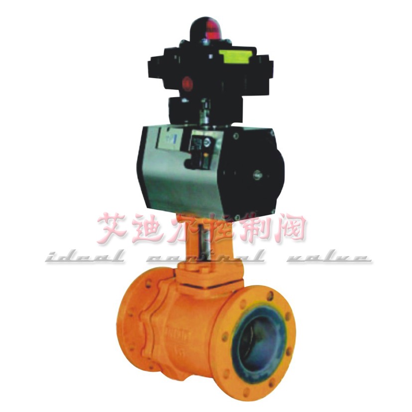 气动O型衬氟球阀