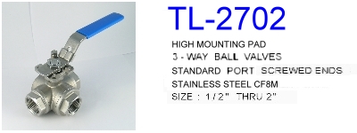 台湾TL-2702三通丝口球阀 牙口球阀