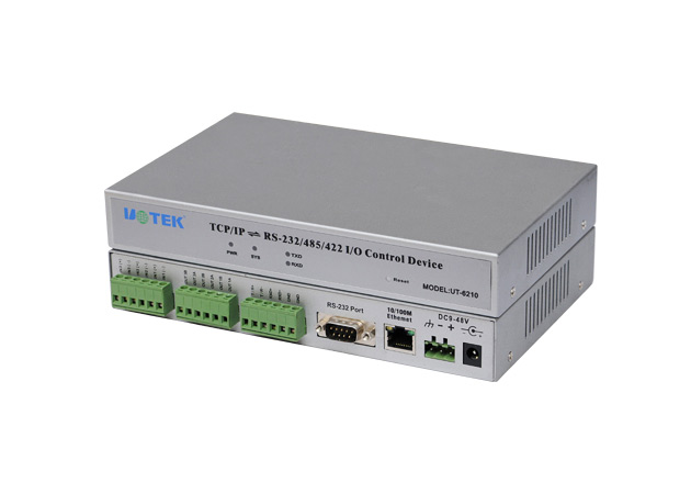 TCP/IP TO RS-232/485/422远程数字量I/O 控制器 型号:UT-6210