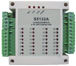 32路 0-5V,NTC 10K 热敏电阻，干接点输入模块（S5132A）