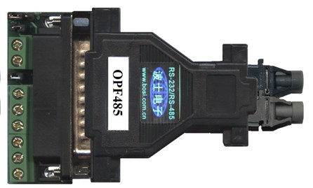 OPF485 RS-485/422/232/塑料光纤转换器DB-9/DB-25外形 5V供电