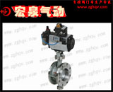 D643F 法兰式气动硬密封蝶阀