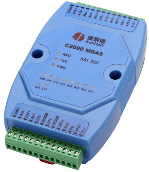 4-20mA转RS485/RJ45，0-5V转RS485，模拟量输入采集模块，AI转RS485