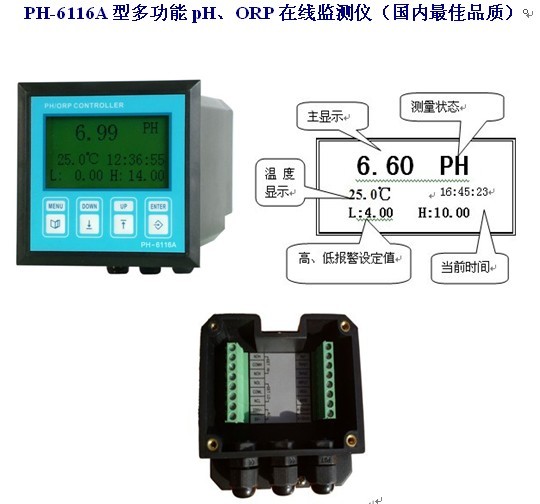 盘装式PH多功能ORP控制器