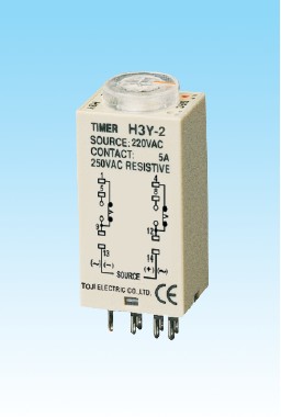 台湾TOJI小型旋钮时间继电器(1S-3H)_H3Y-2L