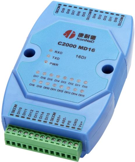 16路干接点转485,开关量转RS485,远程开关量IO