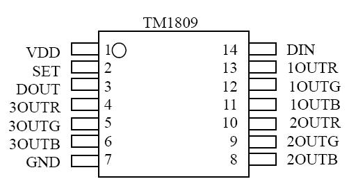 低价天微原厂TM1809护栏管外控IC