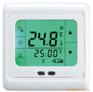 双温显示中央空调空调温控器，触摸屏液晶温控器，智能数字触摸屏温控器