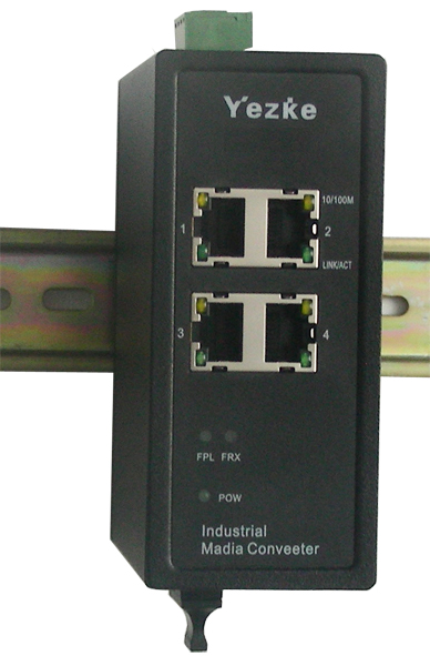工业网络光端机 1光2（4）电以太网收发器 光电转换器