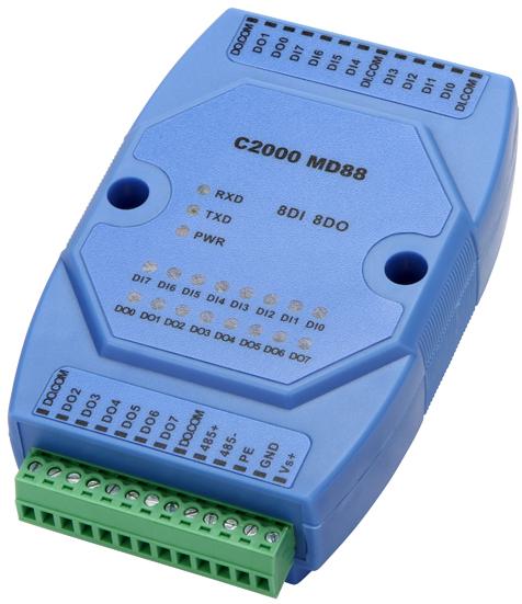 8路数字量(开关量)输入8路输出，modbus495远程采集开关量