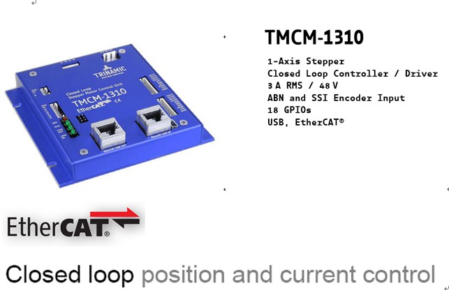 闭环步进电机控制支持增量或SSI绝对值反馈带有EtherCAN通讯