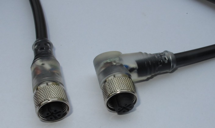 M12带灯电缆插头，上海M12带灯连接器