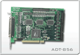 6轴均有位置(编码器)反馈输入，32位计数，频率高达4MHz，最大计数范围-2147483648~+2147493647的ADT-856 基于PCI总线6轴运动控制卡