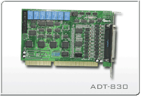 S/T加速、直线/圆弧插补的ADT-830 基于ISA总线3/6轴运动控制卡