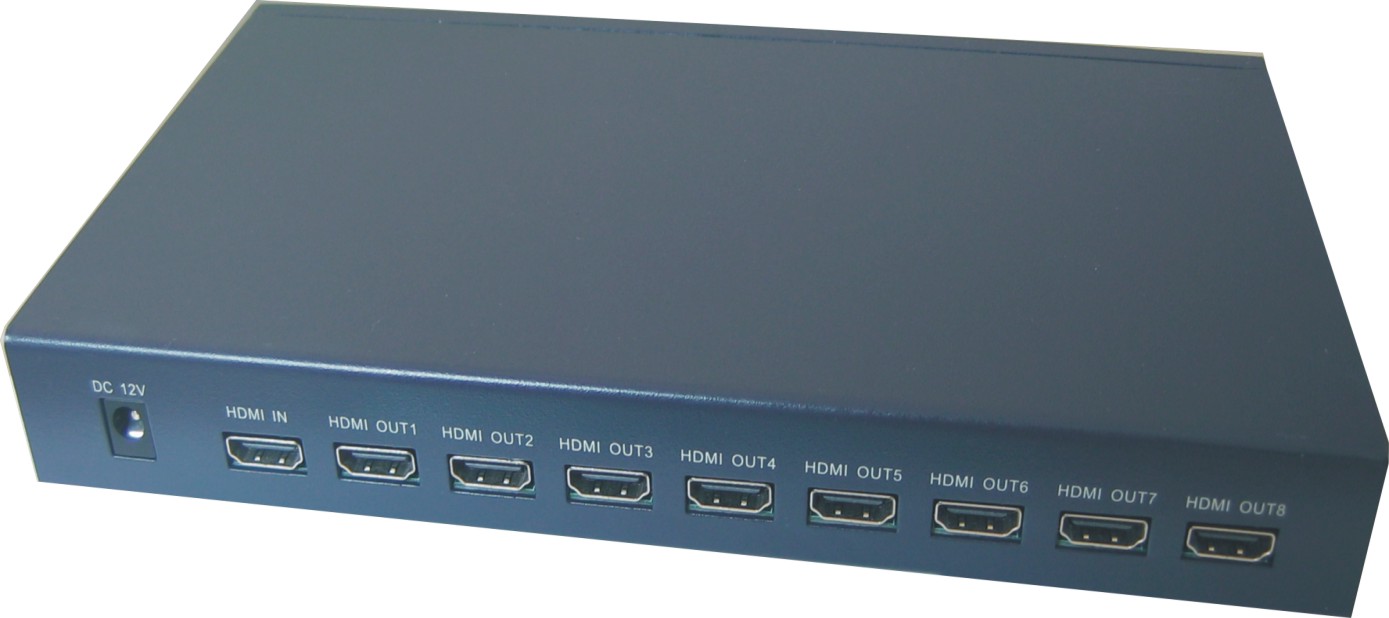 一进八出HDMI分配器HDMISP108A
