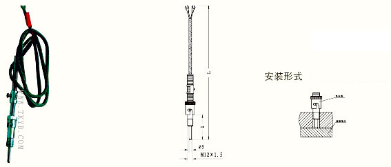 压簧固定式热电偶