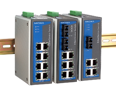 MOXA EDS-308-MM-ST 代理 8端口工业光纤交换机