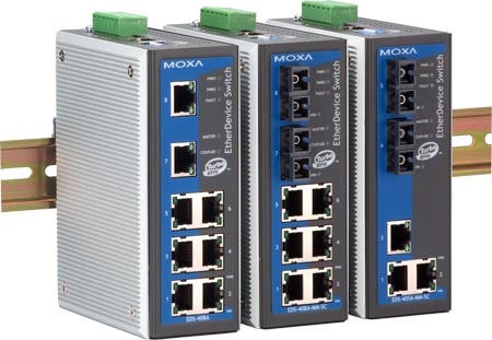 MOXA EDS-405A-SS-SC-T 总代理 光纤环网交换机
