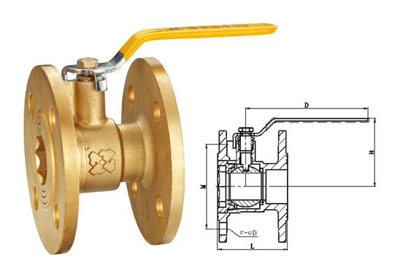 黄铜法兰球阀