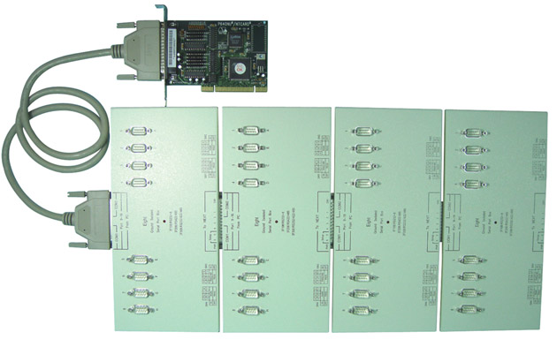 瑞旺32口RS232/RS422/RS485转PCI串口卡，厂家直销