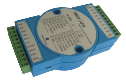 8路4-20mA远程i/o模块,支持Modbus RTU通讯协议