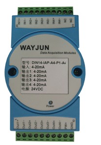 4-20ma转4-20ma，一进四出，模拟信号隔离分配器