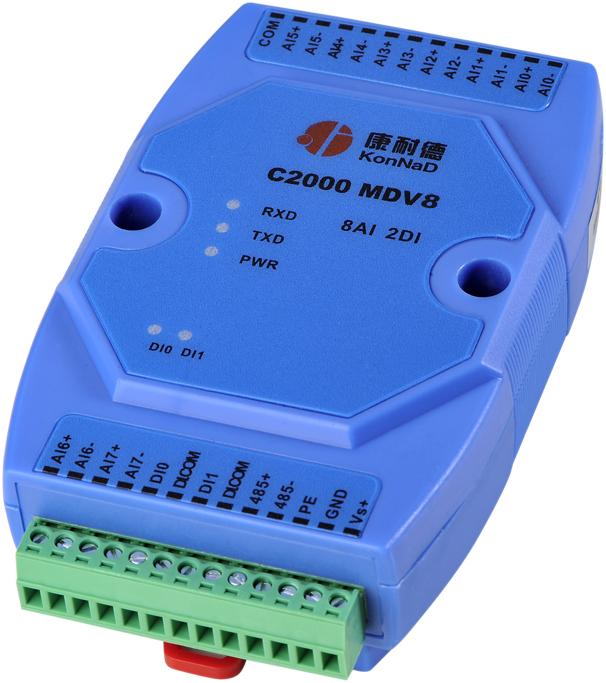 -10V~10V电压模拟量输入模块，模拟量转485