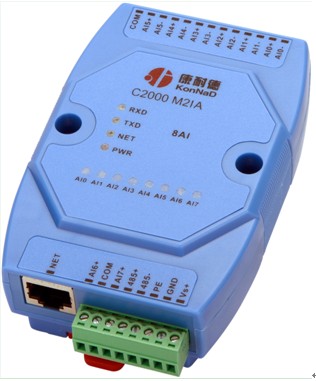 网络远程采集电压信号 0-5V转以太网模块