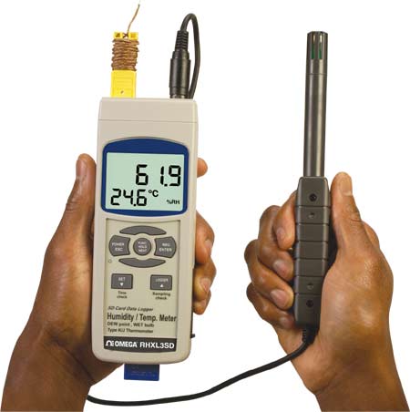 OMEGA手持式温度计／湿度计数据记录器