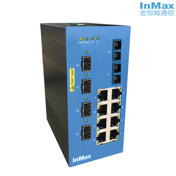 inmax金恒威i614A 8+2+4G口 增强网管型工业以太网交换机