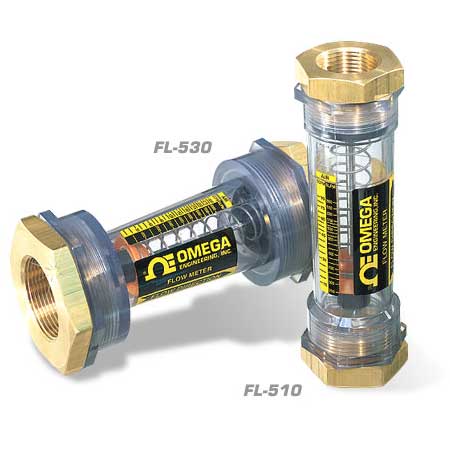 OMEGA   用于测量水和空气流量的管路流量计 FL-500系列