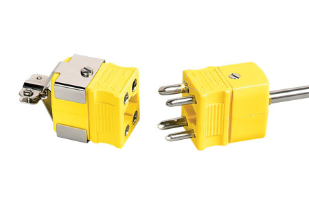 OMEGA双元件热电偶组件配有标准型连接器 