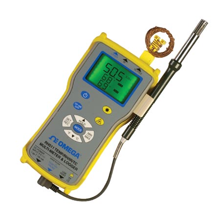 OMEGA热电偶台式和手持式测量仪配备激光点