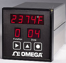 OMEGA经济型6温区或12温区1/4 DIN温度监测器