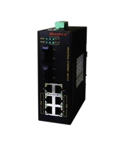 MIE-1208P 2光6电 PoE工业以太网交换机