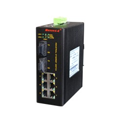 MIE-5210  2光6电自愈环百兆工业以太网交换机