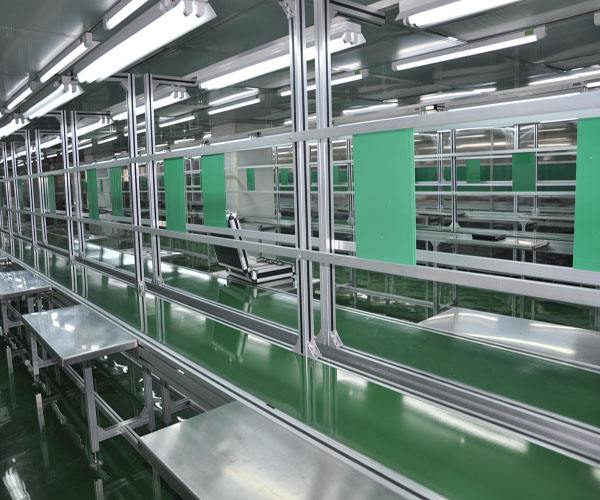 5050工业铝型材使用在工作台流水线的方针