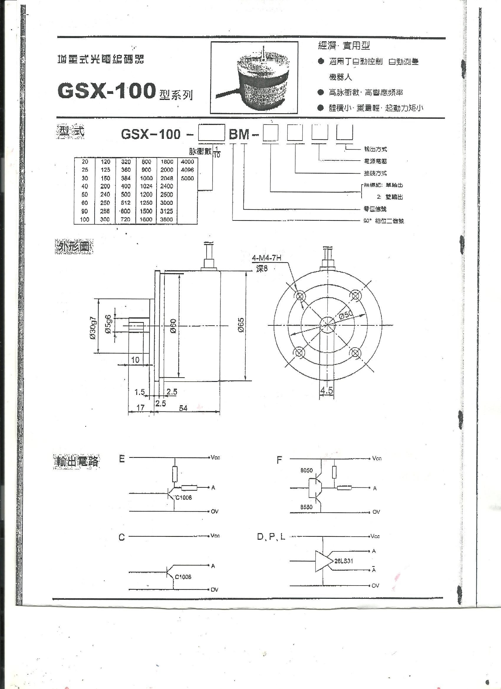 中西dyp 光电编码器 型号:GS59-GSX-101-100BM-G5-24A库号：M85383 