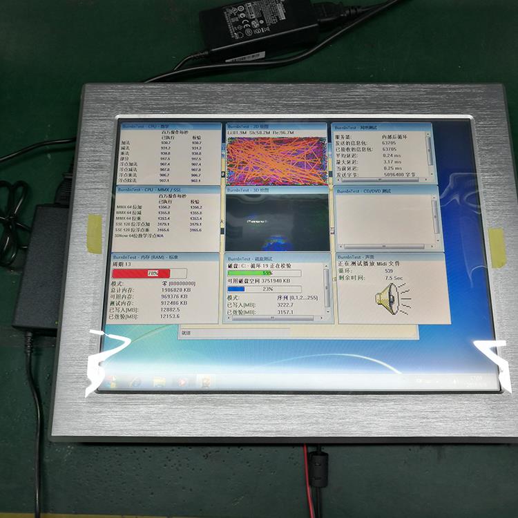 15寸嵌入式工控机面板前置触摸屏显示器YJPPC-150B