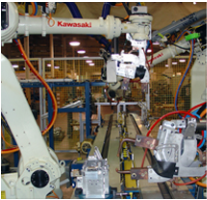 川崎机器人点焊 以更好的点控制将周期时间缩短了20％